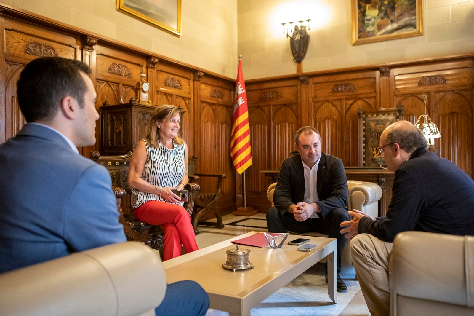 Reunió institucional entre el president Xavier Panés i l'alcalde Jordi Ballart 