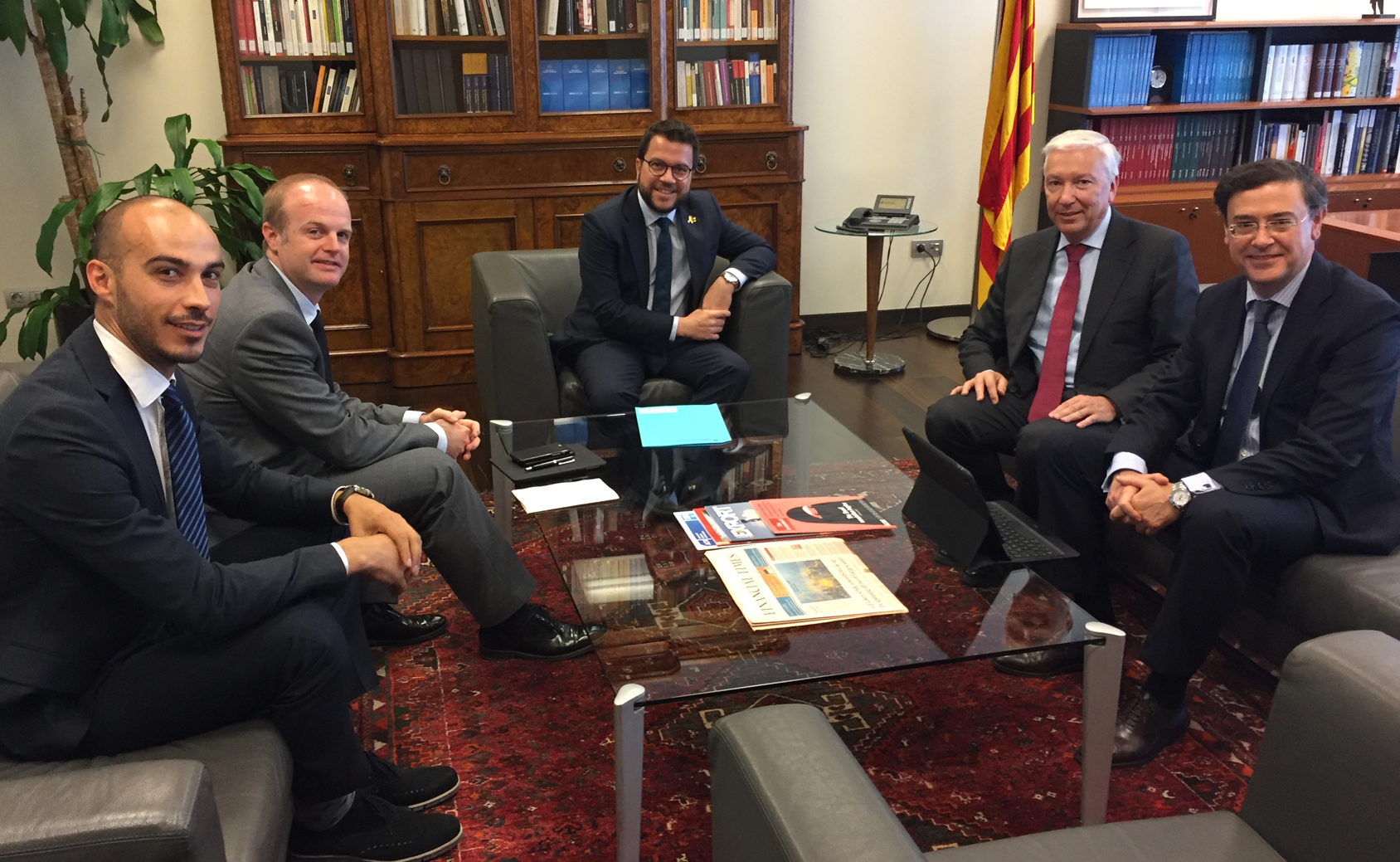 Antoni Abad es reuneix amb el vicepresident de la Generalitat de Catalunya Pere Aragonès