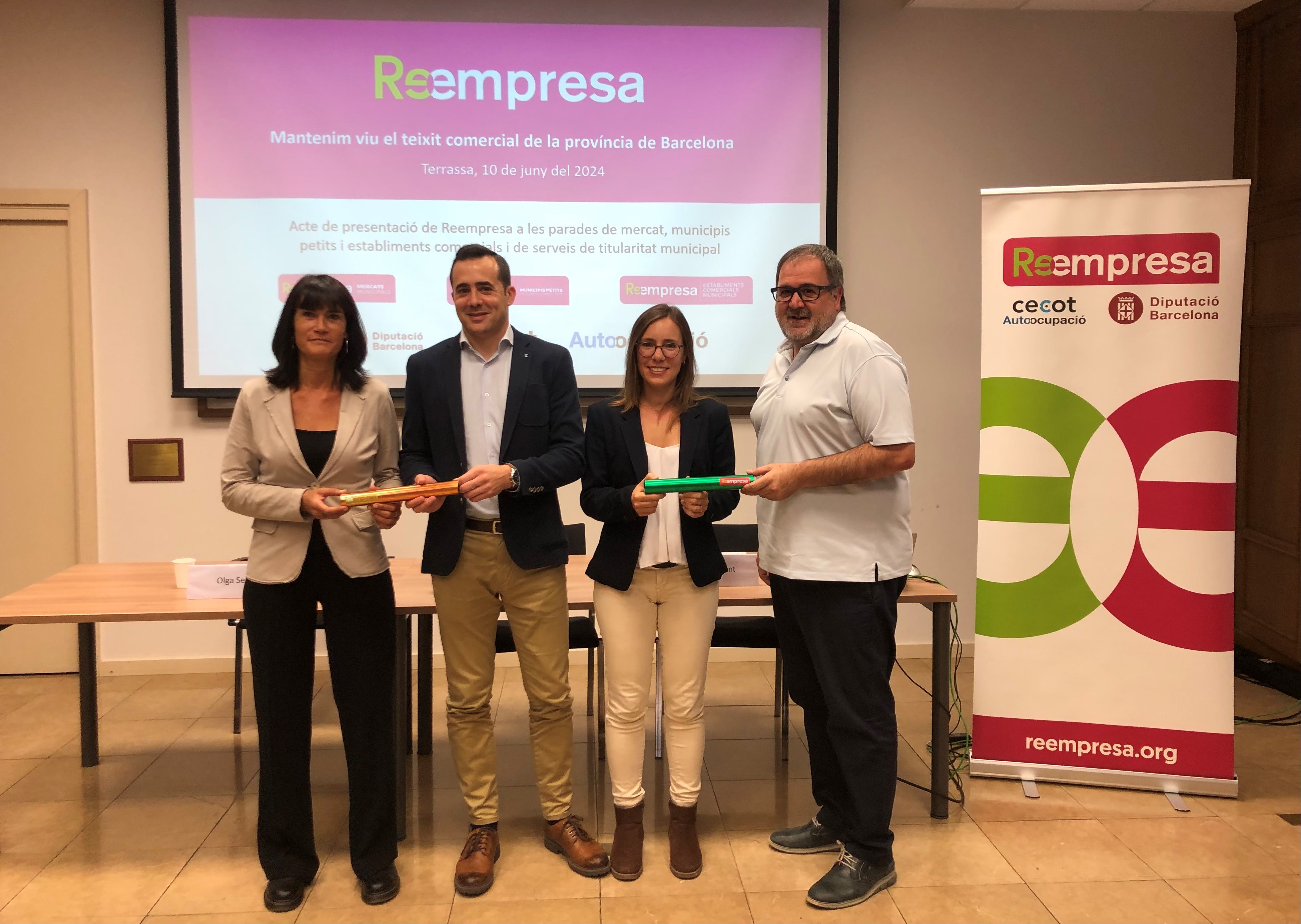 La Diputació de Barcelona i la Cecot renoven el seu compromís per fer arribar la Reempresa a les parades de mercat, municipis petits i espais comercials i de serveis de la província de Barcelona